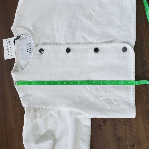 Tanya Taylor "Samantha" Puff Sleeve Cropped Jacket, Lined, Cream, Sm, NWT - Picture 13 of 16